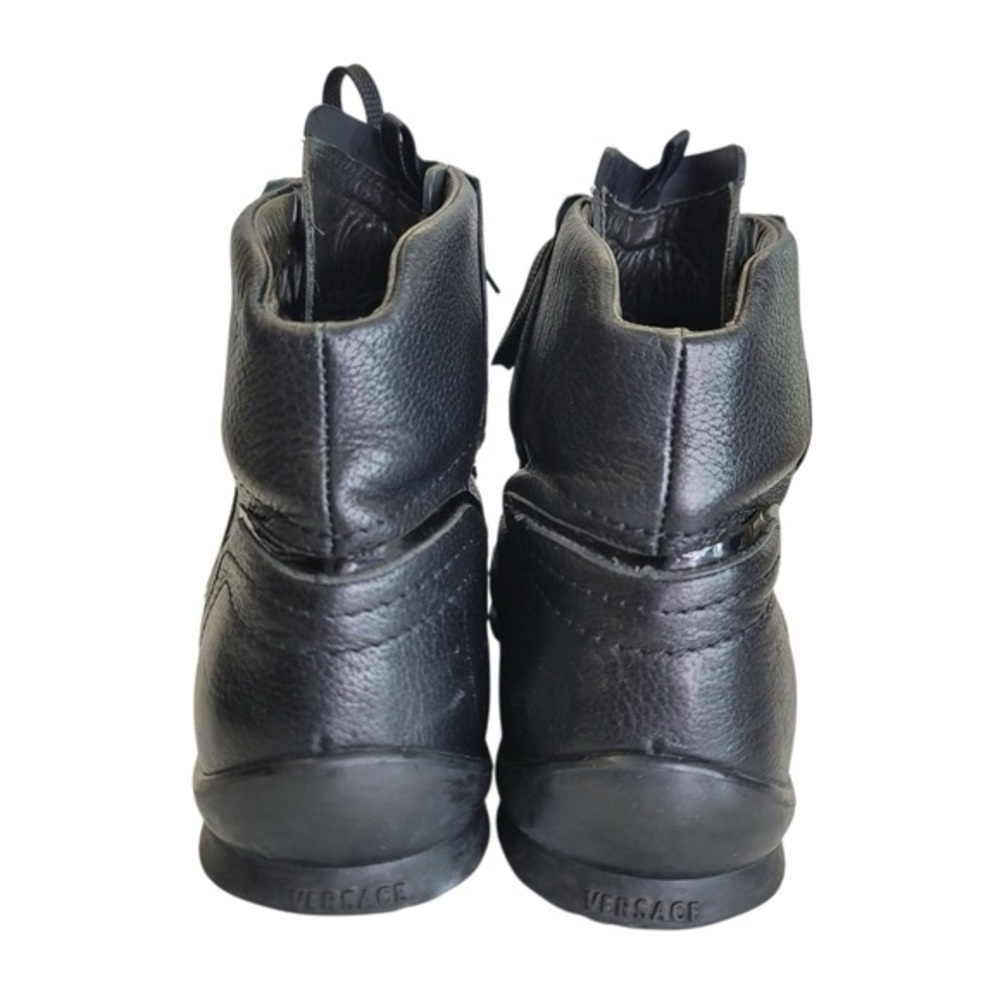 Versace high top leather men's shoes